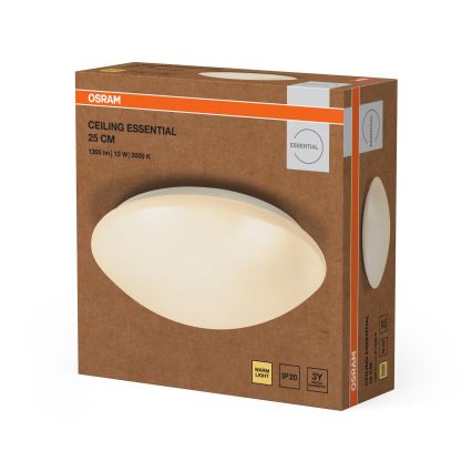 Osram - LED stropna svjetiljka ESSENTIAL LED/13W/230V Ø 25 cm bijela