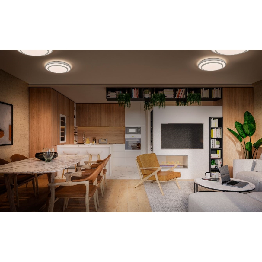 Osram - LED stropna svjetiljka ORBIS BERLIN LED/16W/230V Ø 29,3 cm srebrna