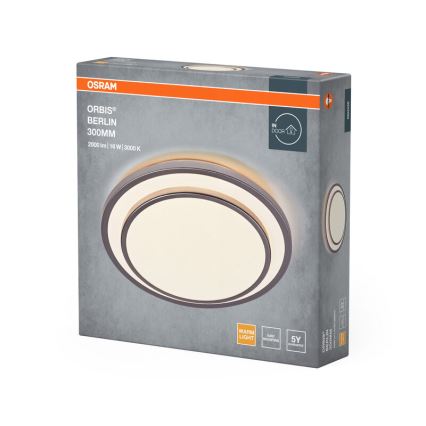 Osram - LED stropna svjetiljka ORBIS BERLIN LED/16W/230V Ø 29,3 cm srebrna