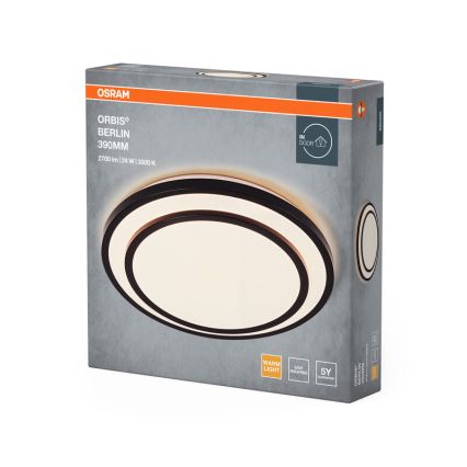 Osram - LED stropna svjetiljka ORBIS BERLIN LED/24W/230V Ø 39 cm crna