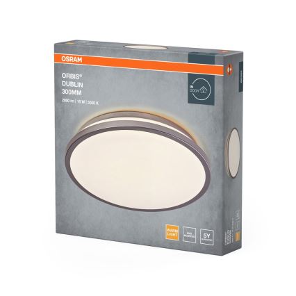 Osram - LED stropna svjetiljka ORBIS DUBLIN LED/16W/230V Ø 30 cm srebrna