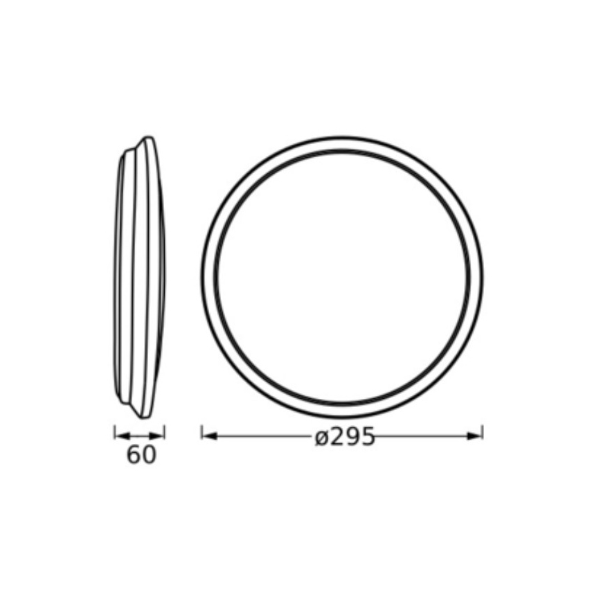 Osram - LED stropna svjetiljka ORBIS DUBLIN LED/16W/230V Ø 30 cm srebrna