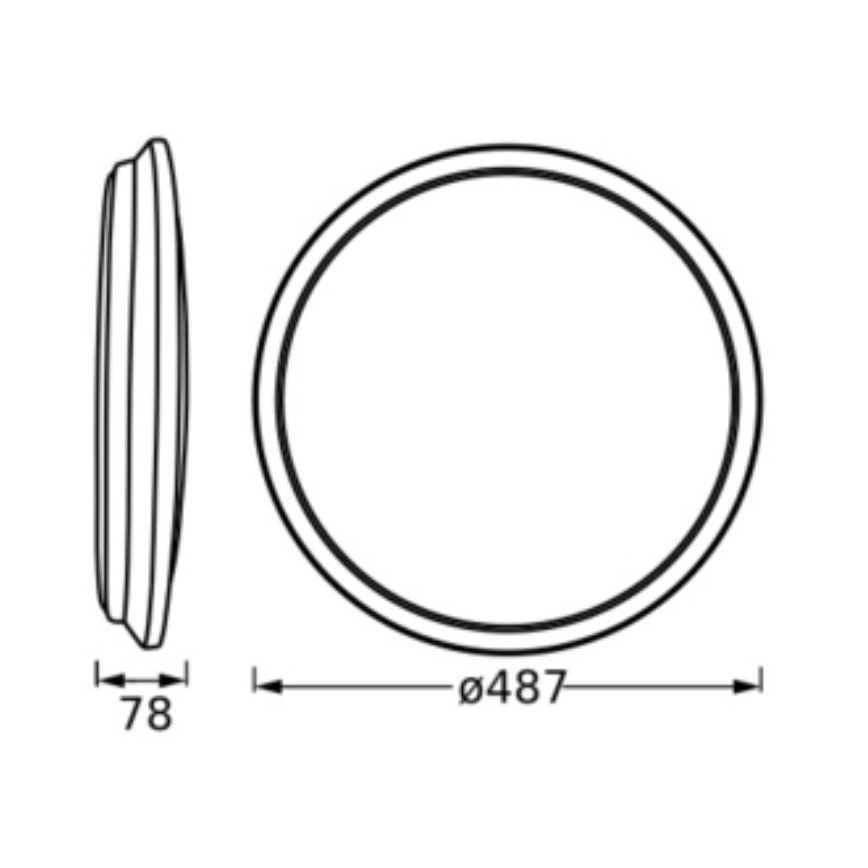 Osram - LED stropna svjetiljka ORBIS DUBLIN LED/36W/230V Ø 49 cm srebrna