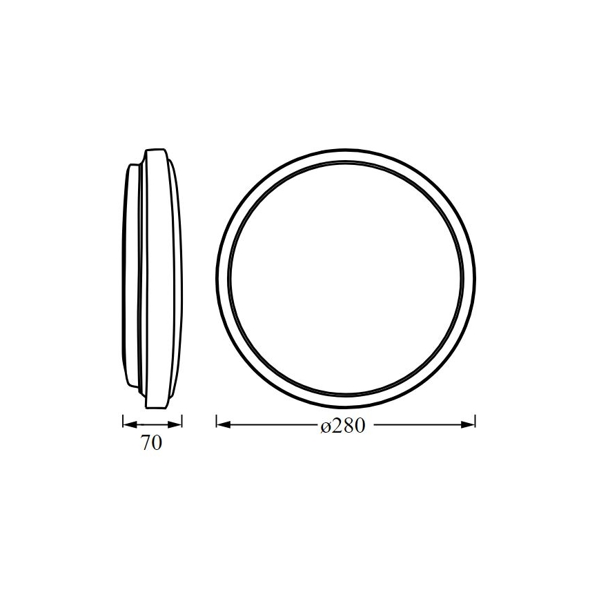 Osram - LED stropna svjetiljka ORBIS LONDON LED/16W/230V, Ø 28 cm, crna