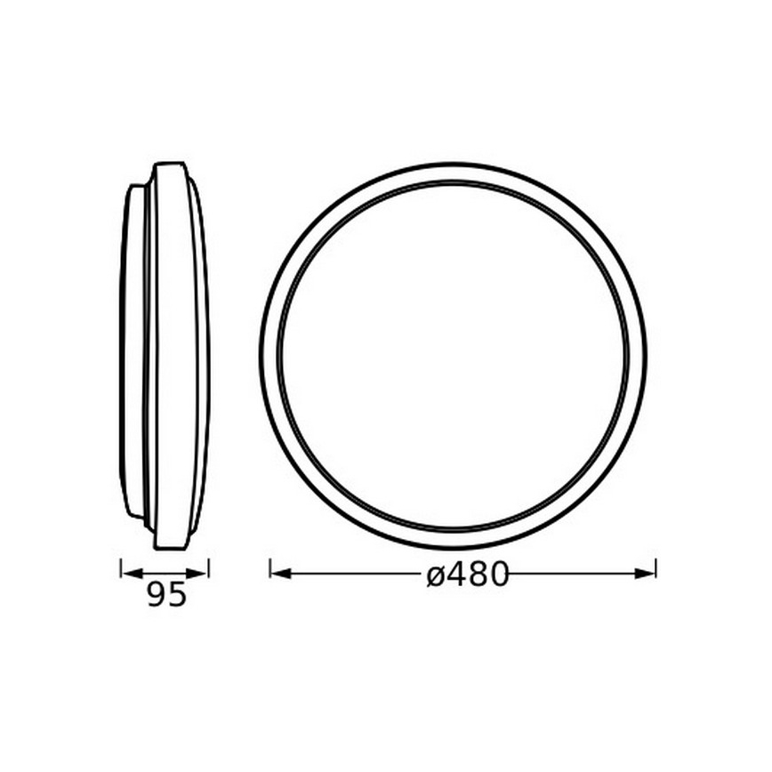 Osram - LED stropna svjetiljka ORBIS LONDON LED/36W/230V Ø 48 cm bijela