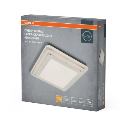 Osram - LED stropna svjetiljka ORBIS SPIRAL LED/26W/230V 45x45 cm bijela