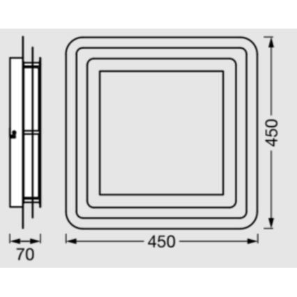 Osram - LED stropna svjetiljka ORBIS SPIRAL LED/26W/230V 45x45 cm bijela