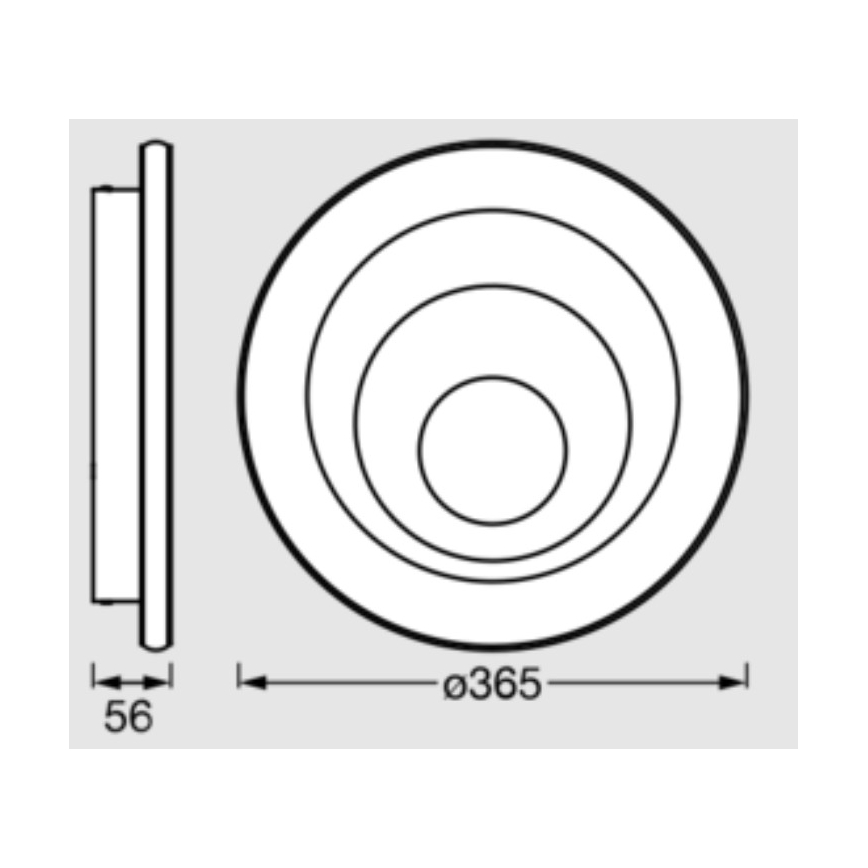 Osram - LED stropna svjetiljka ORBIS SPIRAL LED/38W/230V pr. 36,5 cm bijela