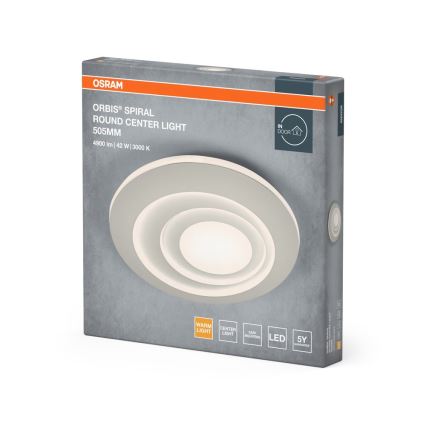 Osram - LED stropna svjetiljka ORBIS SPIRAL LED/42W/230V, promjer 50,5 cm, bijela