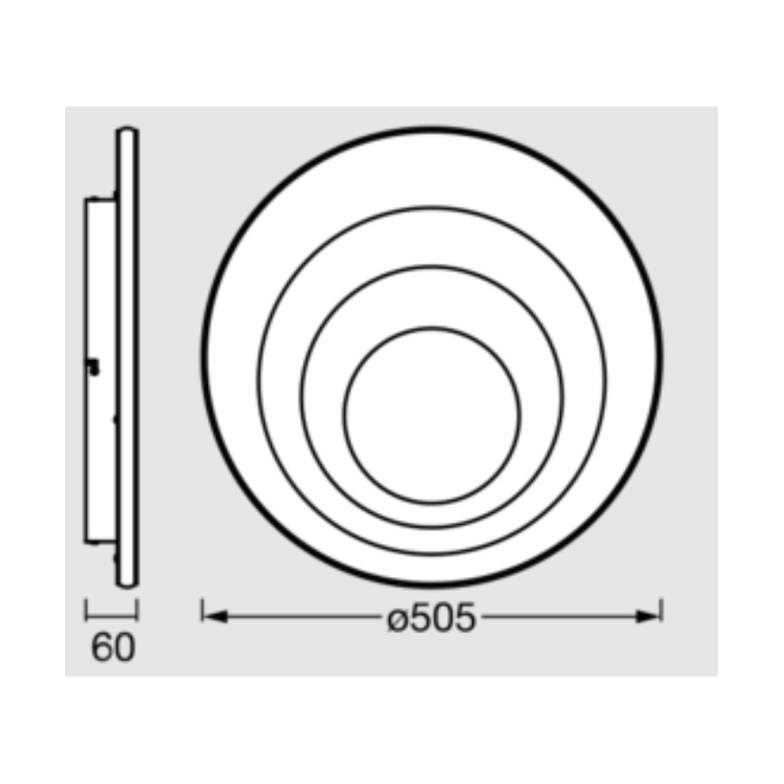 Osram - LED stropna svjetiljka ORBIS SPIRAL LED/42W/230V, promjer 50,5 cm, bijela