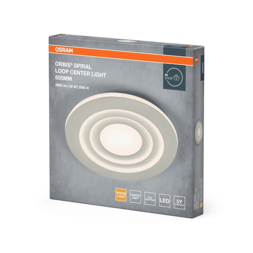 Osram - LED stropna svjetiljka ORBIS SPIRAL LED/42W/230V Ø 50,5 cm bijela