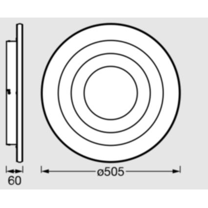Osram - LED stropna svjetiljka ORBIS SPIRAL LED/42W/230V Ø 50,5 cm bijela