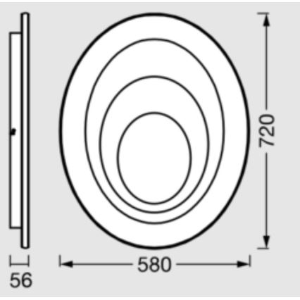 Osram - LED stropna svjetiljka ORBIS SPIRAL LED/63W/230V bijela