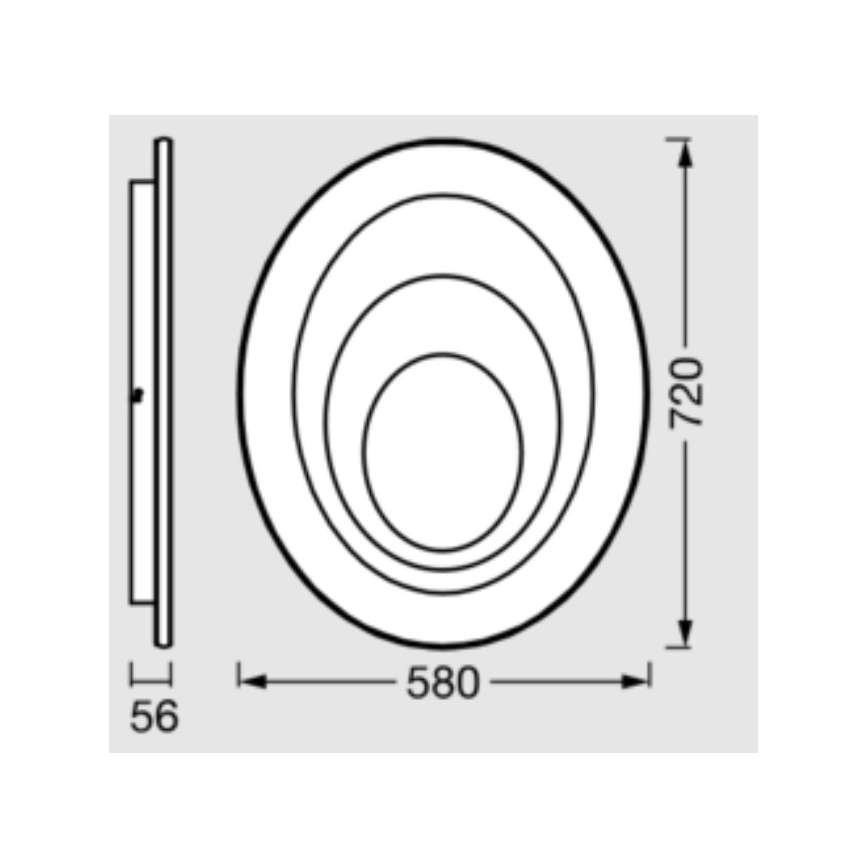 Osram - LED stropna svjetiljka ORBIS SPIRAL LED/63W/230V bijela