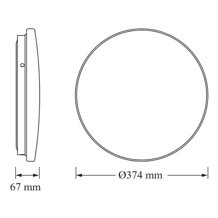 Osram - LED stropna svjetiljka ROUND LED/24W/230V Ø 37 cm