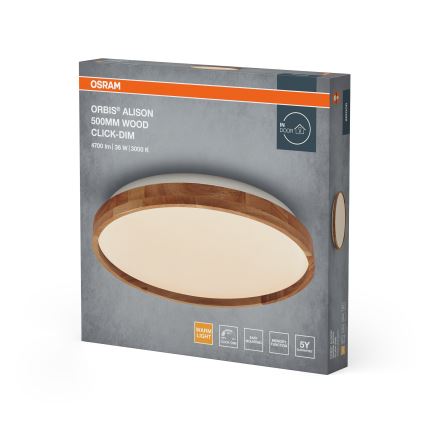 Osram - LED stropna svjetiljka ORBIS ALISON s mogućnošću prigušivanja LED/36W/230V Ø 50 cm bež