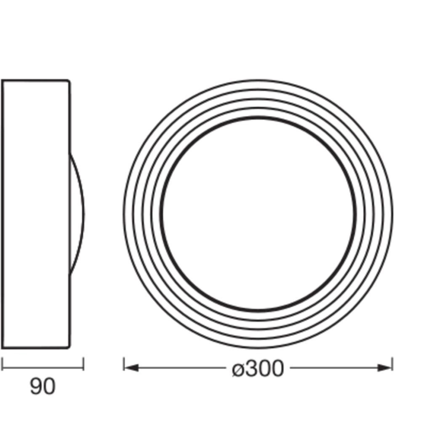 Osram - LED prigušivo stropno svjetlo ORBIS CONCRETE LED/13W/230V Ø 30 cm smeđa/beton