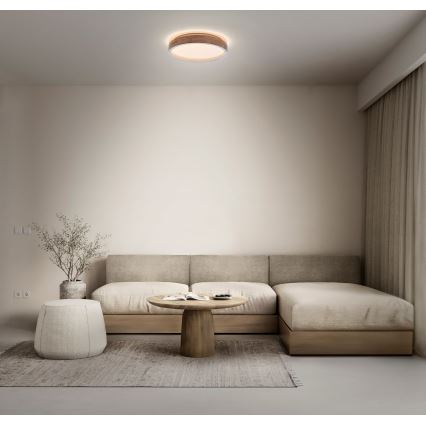 Osram - LED prigušiva stropna svjetiljka MARIANO LED/16W/230V Ø 31 cm hrast/bijela