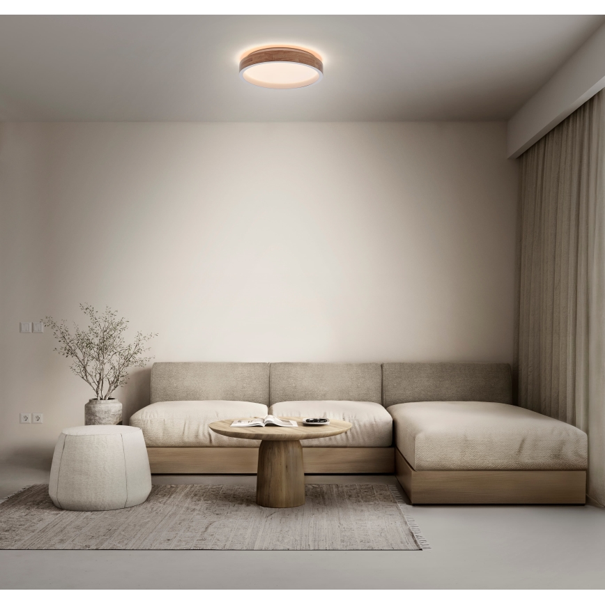Osram - LED prigušiva stropna svjetiljka MARIANO LED/16W/230V Ø 31 cm hrast/bijela