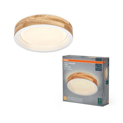 Osram - LED prigušiva stropna svjetiljka MARIANO LED/16W/230V Ø 31 cm hrast/bijela