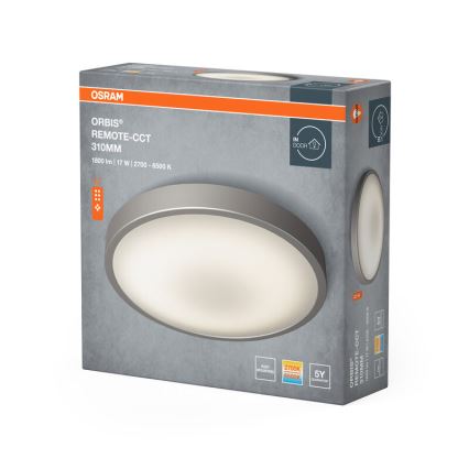 Osram - LED stropna svjetiljka ORBIS, s mogućnošću prigušivanja, LED/17W/230V 2700-6500 pr. 31 cm + daljinski upravljač