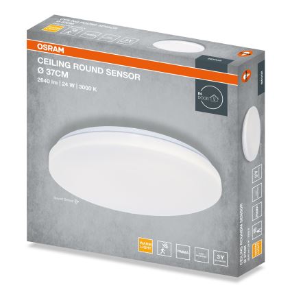 Osram - LED stropno svjetlo sa senzorom sumraka ROUND LED/24W/230V pr. 37 cm