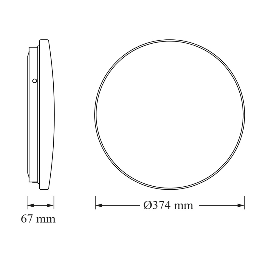 Osram - LED stropno svjetlo sa senzorom sumraka ROUND LED/24W/230V pr. 37 cm