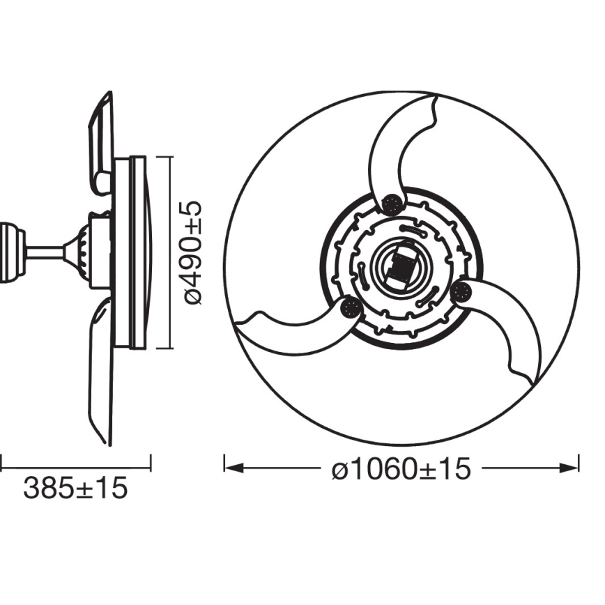 Osram - LED stropno svjetlo s ventilatorom CEILING FAN LED/66W/230V 3000/4000/6500K bijela + daljinski upravljač