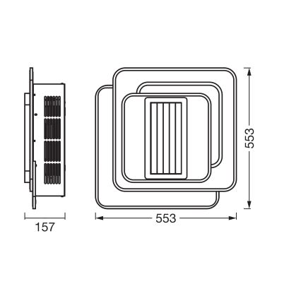Osram - LED prigušivo stropno svjetlo s ventilatorom LED/55W/230V 3000-6500K bijela + daljinski upravljač
