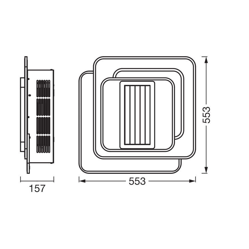 Osram - LED prigušivo stropno svjetlo s ventilatorom LED/55W/230V 3000-6500K bijela + daljinski upravljač