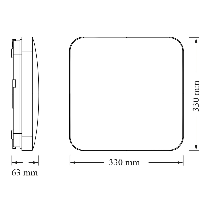 Osram - LED stropna svjetiljka SQUARE LED/24W/230V 33x33 cm