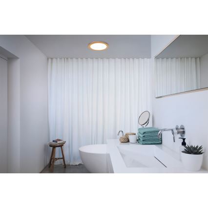 Osram - LED stropno svjetlo za kupaonicu ORBIS DISC LED/22W/230V 3000/4000K Ø 30 cm IP44 smeđa