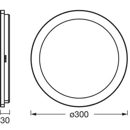 Osram - LED stropno svjetlo za kupaonicu ORBIS DISC LED/22W/230V 3000/4000K Ø 30 cm IP44 smeđa