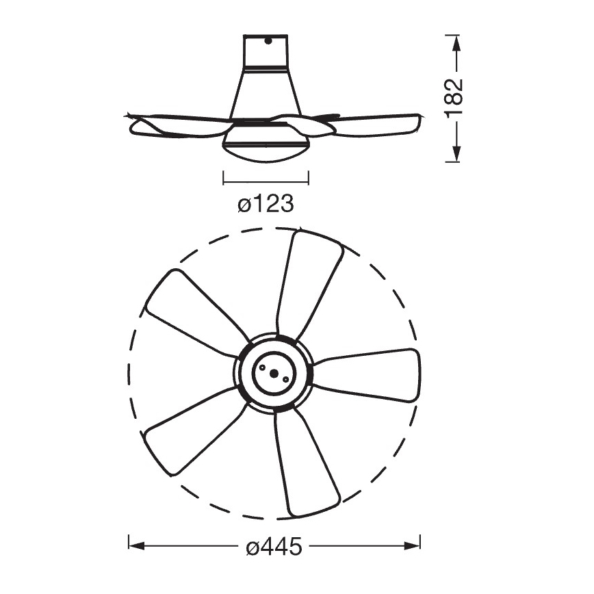 Osram - LED stropni ventilator LESTE s mogućnošću prigušivanja LED/15W/230V 3000/4000/6500K + daljinsko upravljanje