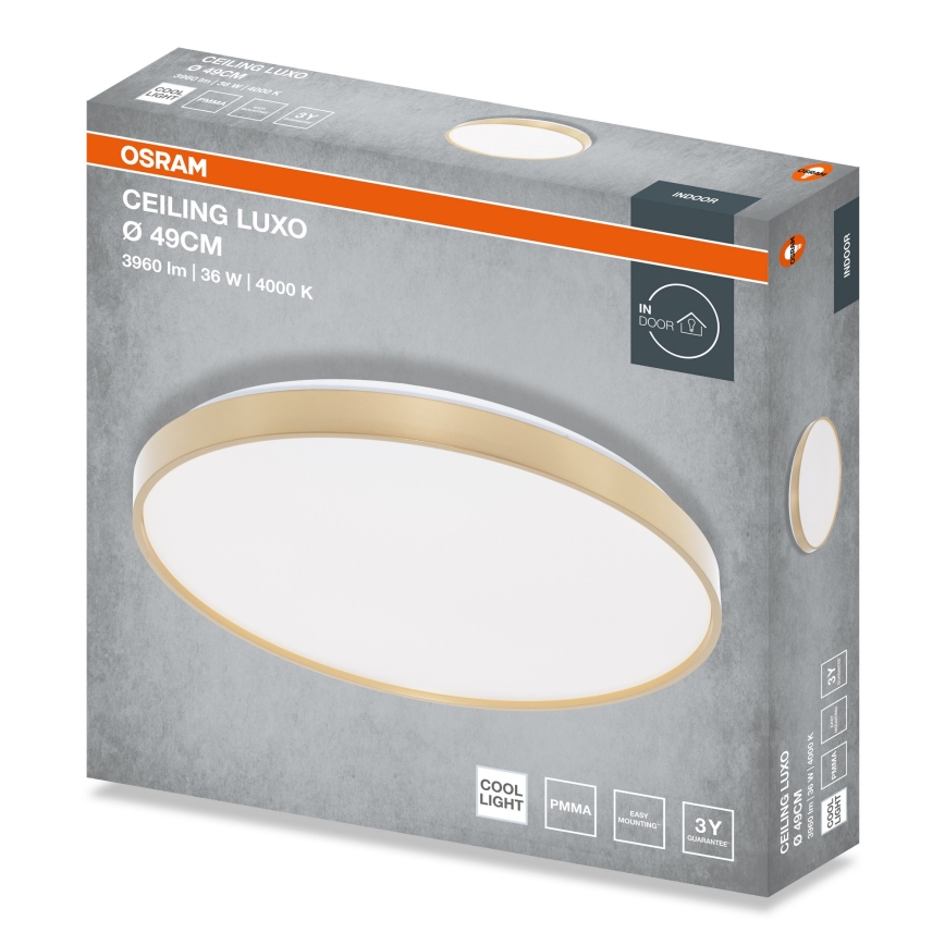 Osram - LED stropno svjetlo CEILING LUXO LED/36W/230V Ø 49 cm u zlatnoj boji