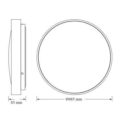Osram - LED stropno svjetlo CEILING LUXO LED/36W/230V Ø 49 cm u zlatnoj boji
