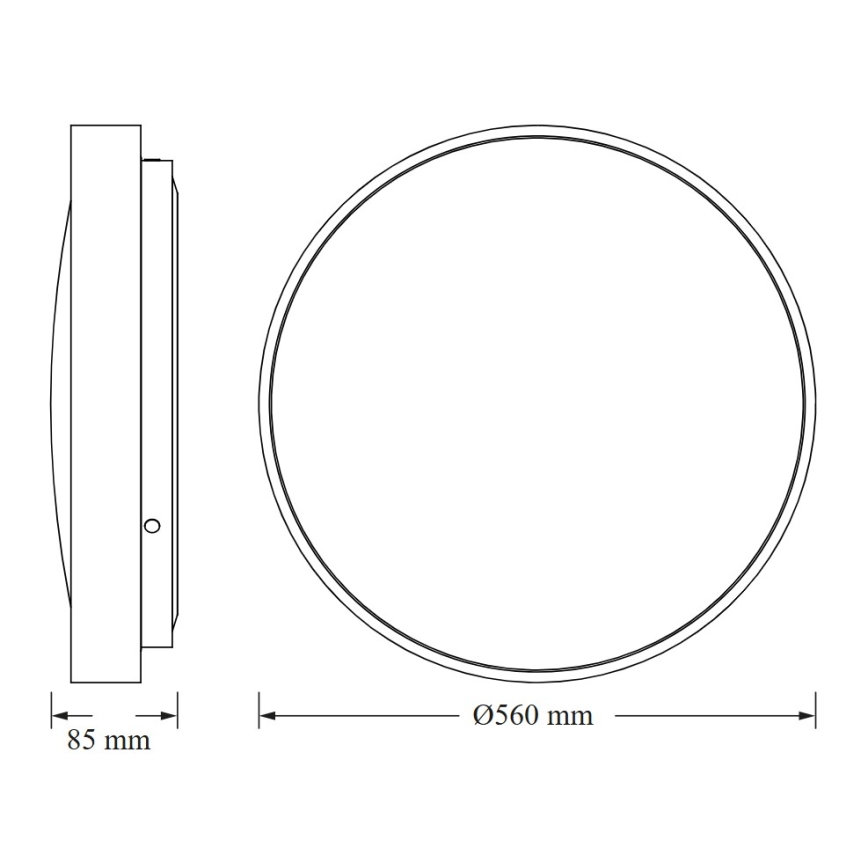 Osram - LED stropno svjetlo CEILING LUXO LED/60W/230V Ø 56 cm srebrno