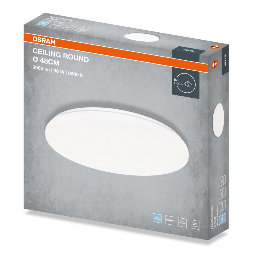 Osram - LED stropno svjetlo CEILING ROUND LED/36W/230V 6500K Ø 48 cm bijela
