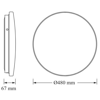 Osram - LED stropno svjetlo CEILING ROUND LED/36W/230V 6500K Ø 48 cm bijela