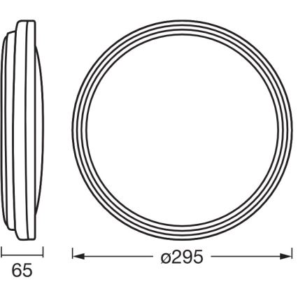 Osram - LED stropno svjetlo ORBIS HELMAN LED/16W/230V pr. 29,5 cm srebrna