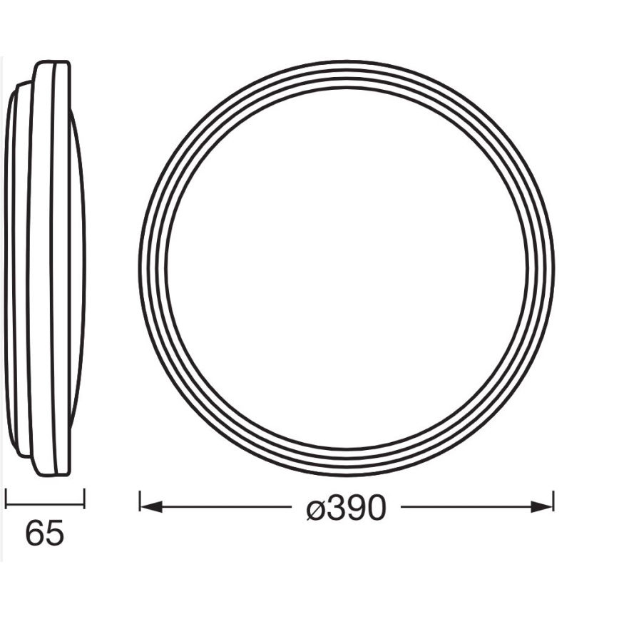 Osram - LED stropno svjetlo ORBIS HELMAN LED/24W/230V Ø 39 cm srebrno