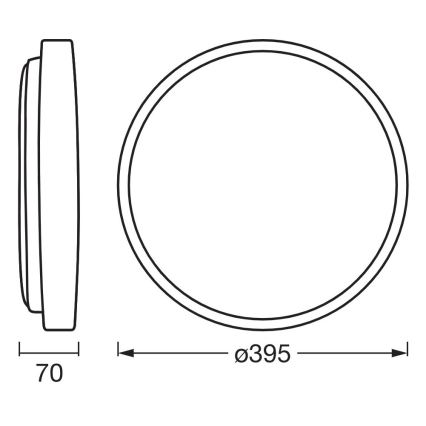 Osram - LED prigušiva stropna svjetiljka ORBIS ALISON LED/24W/230V Ø 39,5 cm bež