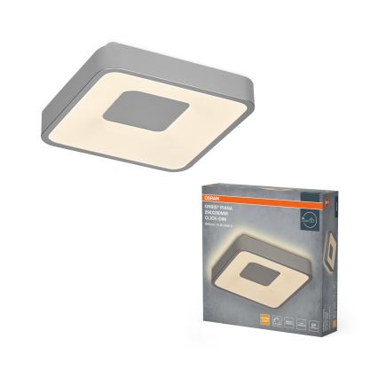 Osram - LED stropna svjetiljka s mogućnošću prigušivanja ORBIS PIANA LED/16W/230V 29x29 cm srebrna