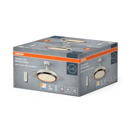 Osram - LED stropna svjetiljka s ventilatorom CEILING FAN LED/66W/230V 3000/4000/6500K bijela + s daljinskim upravljačem