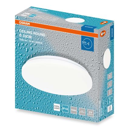 Osram - LED kupaonska stropna svjetiljka CEILING ROUND LED/18W/230V 4000K Ø 33 cm IP44 bijela