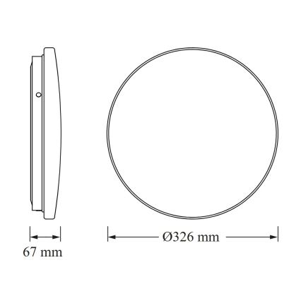 Osram - LED stropno svjetlo za kupaonicu OKRUGLI STROP LED/18W/230V 6500K promjer 33 cm IP44 bijela