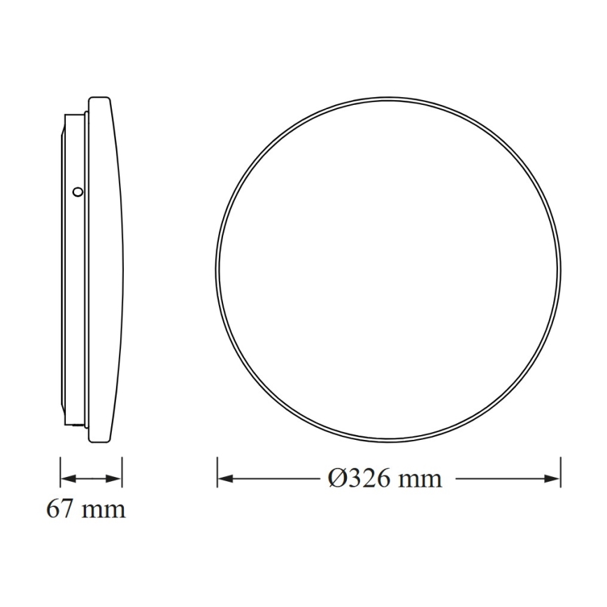 Osram - LED stropno svjetlo za kupaonicu OKRUGLI STROP LED/18W/230V 6500K promjer 33 cm IP44 bijela