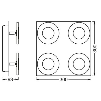 Osram - LED prigušivo stropno svjetlo za kupaonicu SMART+ WAVE LED/24W/230V 3000-6500K IP44 Wi-Fi