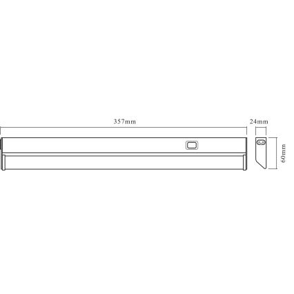 Osram - LED svjetiljka ispod ormarića LINEAR LED/6W/230V 3000K 35,7 cm srebrna
