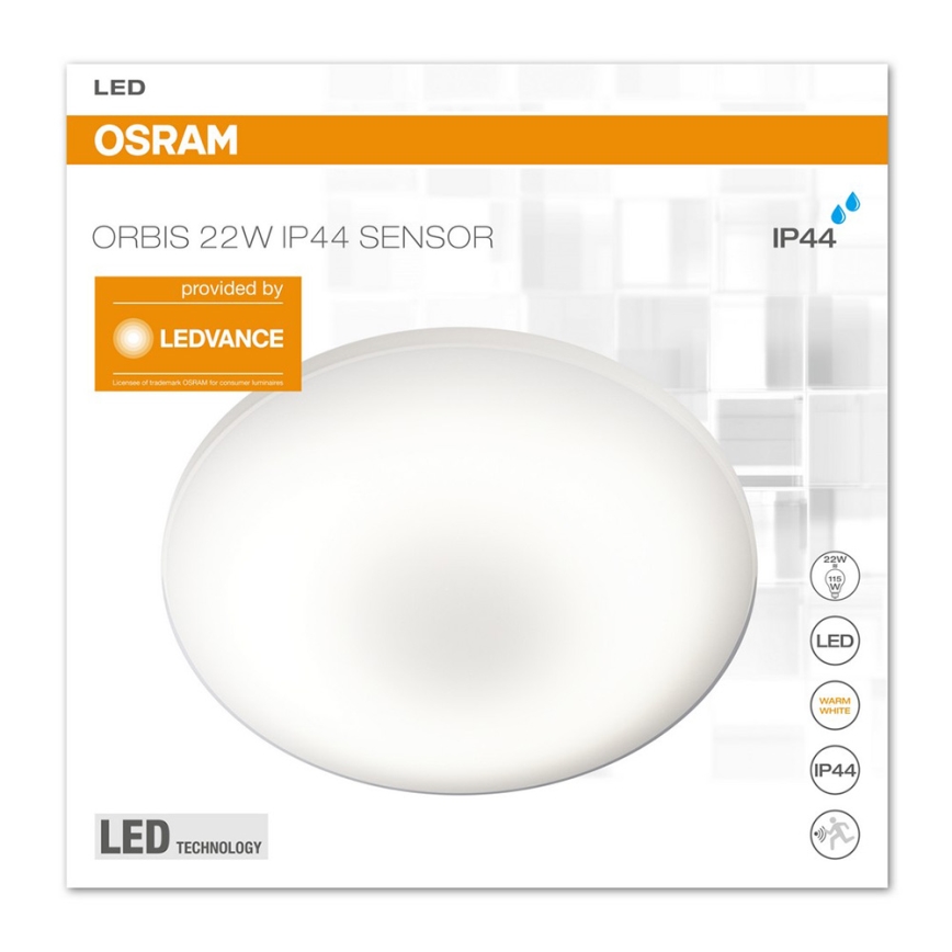 Osram - LED Svjetiljka sa senzorom SILARA LED/22W/230V IP44